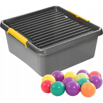 Úložný box Plastová nádoba s pevným a uzavíratelným krabička a víkem o objemu 18 l