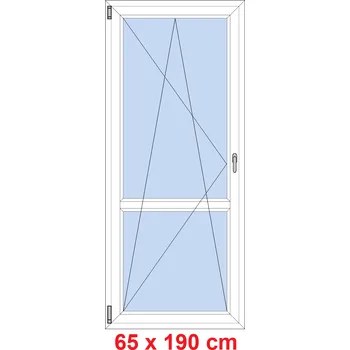 Okno Soft Balkonové dveře s příčkou 65x190 cm, otevíravé a sklopné