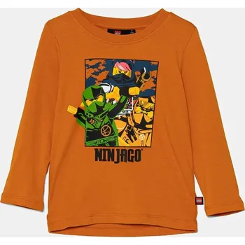 Chlapecké oblečení Dětské bavlněné tričko s dlouhým rukávem Lego LWTANO 621 12011285 oranžová 22X, vel. 92