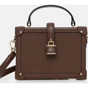 Kabelka Kožená kabelka Karl Lagerfeld K/AUTOGRAPH B1W30100 hnědá 88X, vel. ONE SIZE