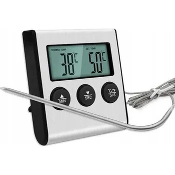 Kuchyňský teploměr Kuchyňský teploměr elektronický LCD digitální pro pečení se sondou a minutkou