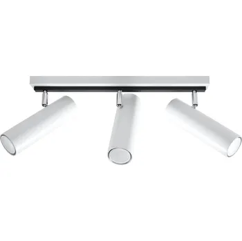 Stropní svítidlo DIREZIONE 3 bílá moderní kovová do obýváku a kuchyně Sollux