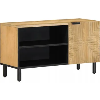 Televizní stolek TV stolek z mangového dřeva, hnědý, 80 x 31,5 x 46 cm