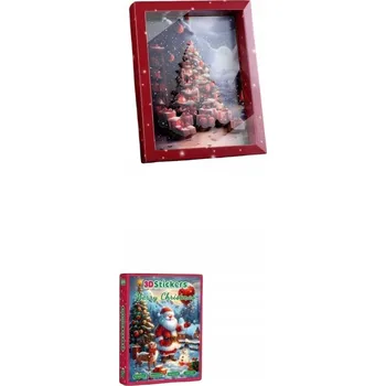 kreativní sada VÁNOČNÍ 3D RÁMEČEK SE STROMEČKEM - KREATIVNÍ SADA S 3D EFEKTEM HLOUBKY