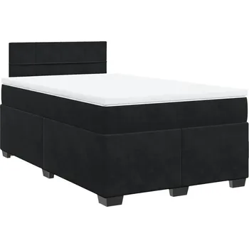 Postel Kontinentální postel černá 190 x 120 x 100,5 cm s matrací a topperem