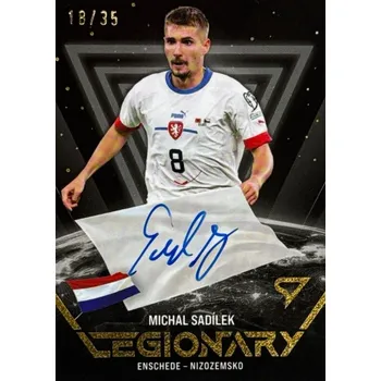 Sběratelský sportovní předmět AUTO karta MICHAL SADÍLEK 23-24 Sportzoo Hrdí lvi Legionary /35