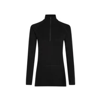 Oblečení a móda Icebreaker Wmns 260 Zoneknit LS Half Zip, Black