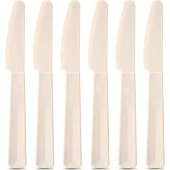 Kuchyňský nůž Plastové stolní nože krémové SANDY, 6 ks