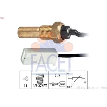 Čidlo automobilu Snímač, teplota chladiva FACET 7.3250