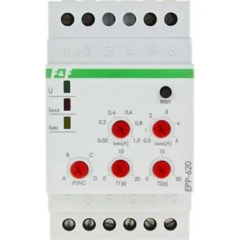 Jistič Proudové relé F&F se 4 funkcemi EPP-620