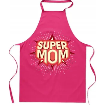 Kuchyňská zástěra Kuchyňská Zástěra Super Mom Super Máma Módní Potisk Dárek Svátek Matek