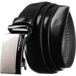 Černý kožený automatický pásek PETERSON 125cm PTN A012