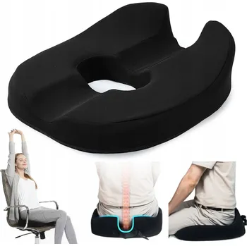 Podsedák Ortopedický Polštář Profilovaný Paměťový na Sezení do Křesla Židle Velký