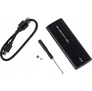 Pouzdro / Adaptér pro M.2 SATA NGFF disk, USB 3.1, USB Typ-C, velikosti 2230-2280mm