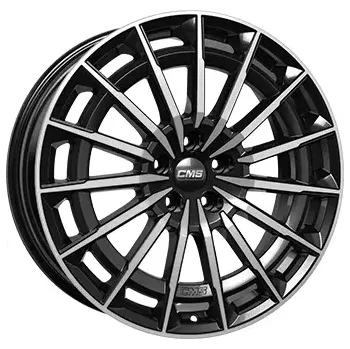 Disk Alu kola CMS C38, 20x8.5 5x108 ET45, černá lesklá + leštění (zátěžová) vhodné pro Jaguar F-Pace, Land Rover Range Rover Velar