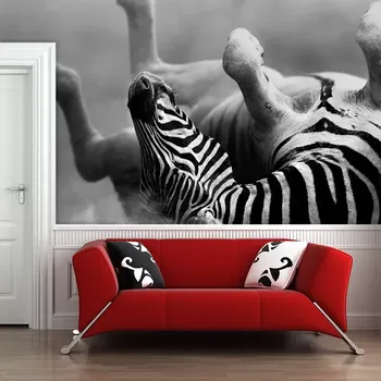 Tapeta Sablio Tapeta Válející se zebra - 125x75 cm