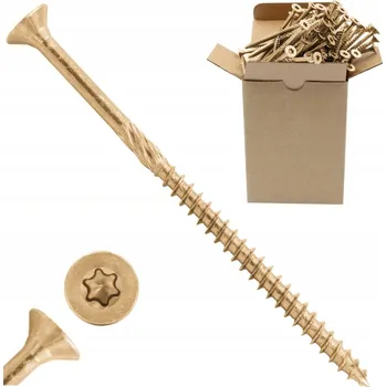 Vrut TESAŘSKÉ VRUTY DO DŘEVA 6x80 KUŽELOVÉ HLAVY TORX 100ks WT-60080 AZMET