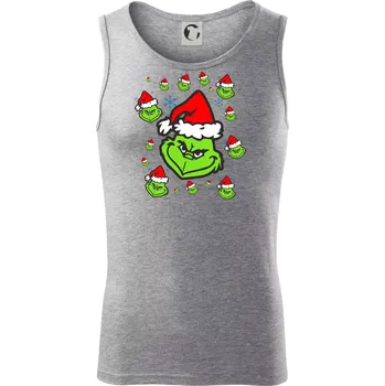 Grinch Vánoční - Tílko pánské Core - XL ( Tmavě šedý melír )