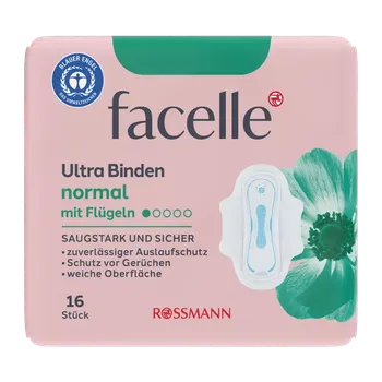 Menstruační vložka facelle Hygienické vložky Ultra Normal s křidélky 16 ks 16 ks