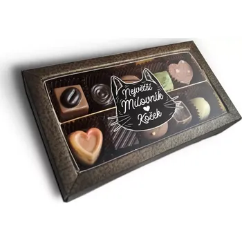 Bonboniéra Sablio Pralinky Největší milovník koček - 10 ks pralinek