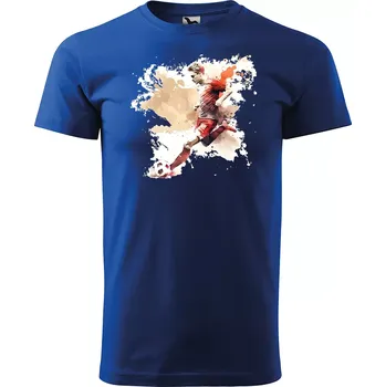 Sablio Tričko s potiskem Fotbalista 2 - modré 5XL