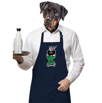 Kuchyňská zástěra Bastard Mořská panda zástěra Navy