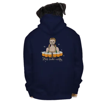 Pánská mikina Bastard České ručičky pánská mikina na zip Navy