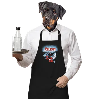 Kuchyňská zástěra Bastard Čelisti zástěra Black