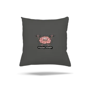 Polštář Bastard Trénuji mozek polštář Gray Pol