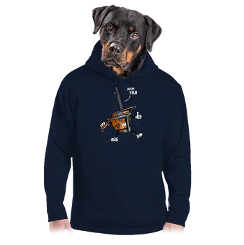 Pánská mikina Bastard Jsem pila pánská mikina klokanka Navy