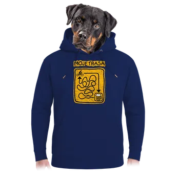 Pánská mikina Bastard Moje trasa unisex mikina premium Navy