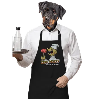 Kuchyňská zástěra Bastard Žeru mozky zástěra Black