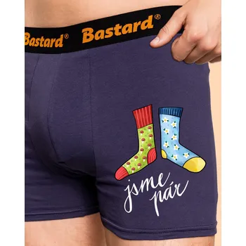 Trenýrky Bastard Jsme ponožkový pár boxerky Blue Navy