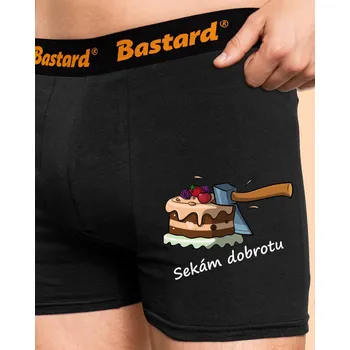 Trenýrky Bastard Sekám dobrotu boxerky Black