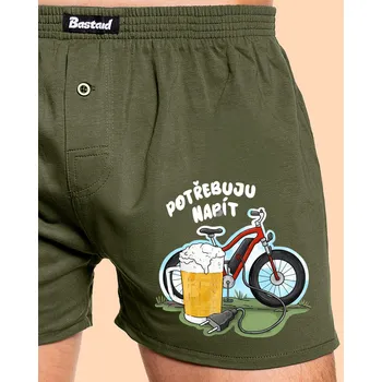 Trenýrky Bastard Potřebuju napít pánské trenky Khaki