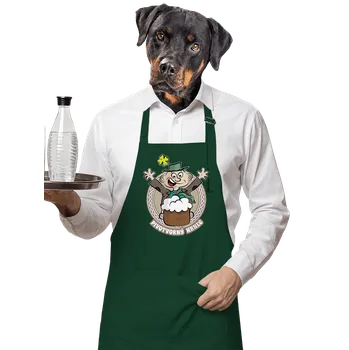 Kuchyňská zástěra Bastard Pivotvorný hrnec zástěra Bottle Green