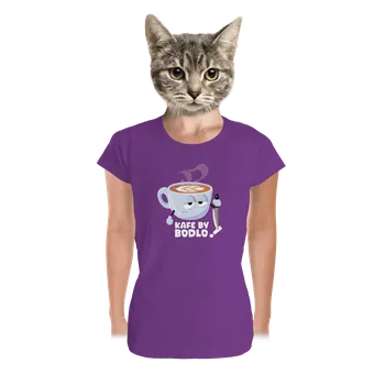 Bastard Kafe by bodlo dámské tričko premium Purple