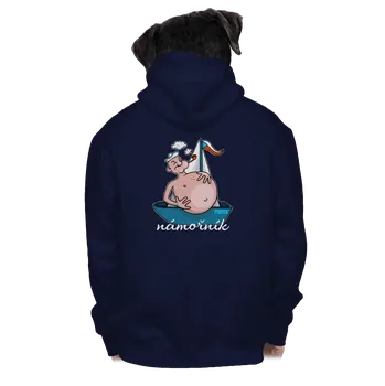 Pánská mikina Bastard Pupek námořník pánská mikina na zip Navy
