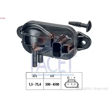 Čidlo automobilu Senzor, tlak výfukového plynu FACET 10.3268