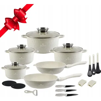 Sada nádobí Sada Hrnců 21-dílná s keramicko-granitovou povrchovou úpravou pro indukci