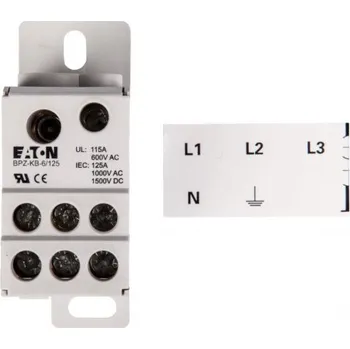 Rozdělovací blok Eaton 1000 V IP20 125 A