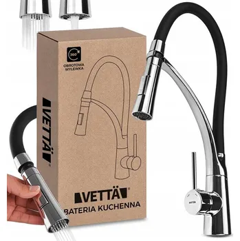 Vodovodní baterie Stojánková kuchyňská baterie Vettä černá