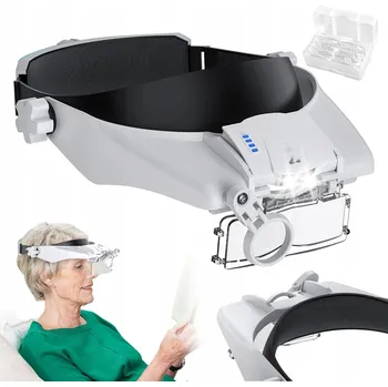 Lupa LED LUPA NA HLAVU BRÝLE PRECIZNÍ SILNÁ 13X ČELOVÁ S ČELENKOU