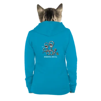 Dámská mikina Bastard Rodinná pouta dámská mikina na zip Blue Atol