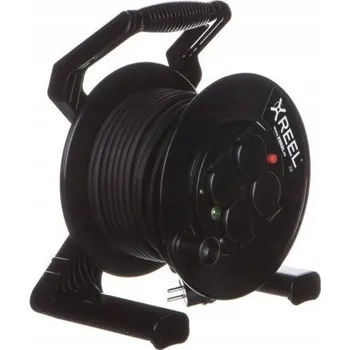 Napájecí kabel Prodlužovací Kabel na bubnu Pce 30 m 4 ks černý