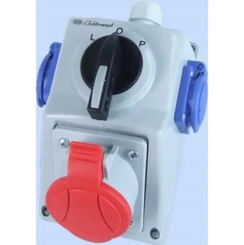 Elektrická zásuvka Elektrická Zásuvka Elektromet červená