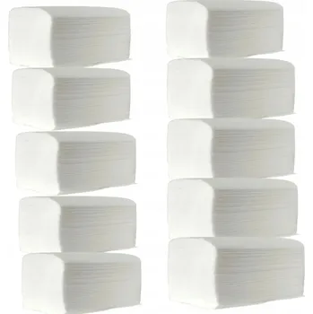 Papírový ručník Papírové ručníky skládané ZZ do zásobníku, BÍLÁ MAKULATURA, 2000 útržků, 10 x 200