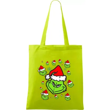 Grinch Vánoční - Taška bavlněná - 42 x 38 cm ( Limetková )