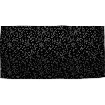 Osuška Sablio Ručník Vánoce na černé - 50x100 cm