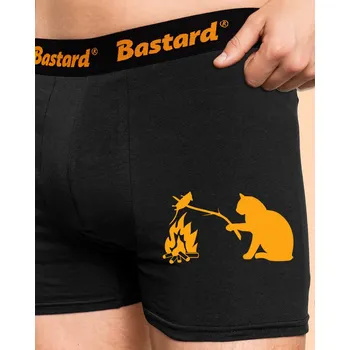 Trenýrky Bastard Kočka a myš boxerky Black
